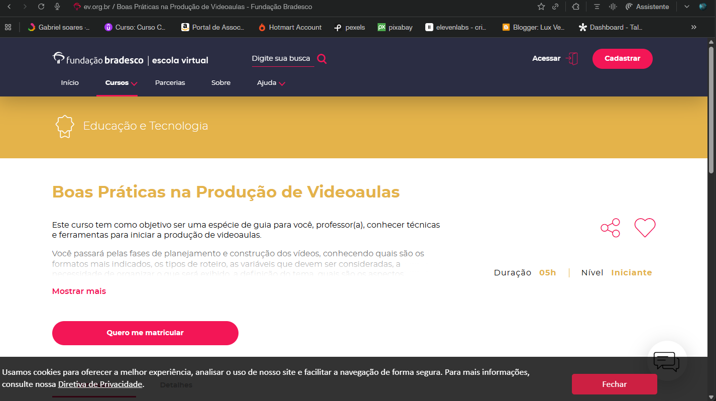 Boas práticas na produção de videoaulas
