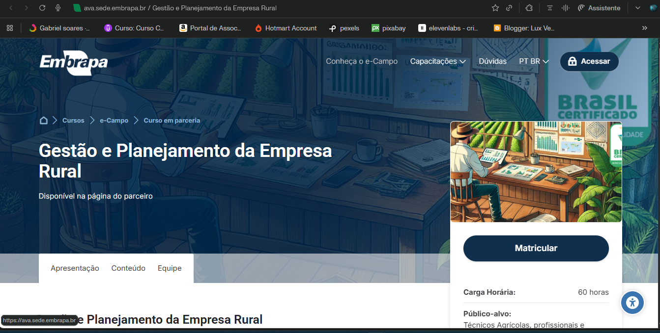 Gestão e planejamento da empresa rural